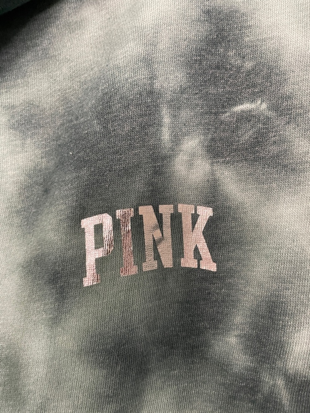 Victoria Secret PINK Tie-Dye Pullover Hoodie in Teal SZ L - Picture 2 of 4